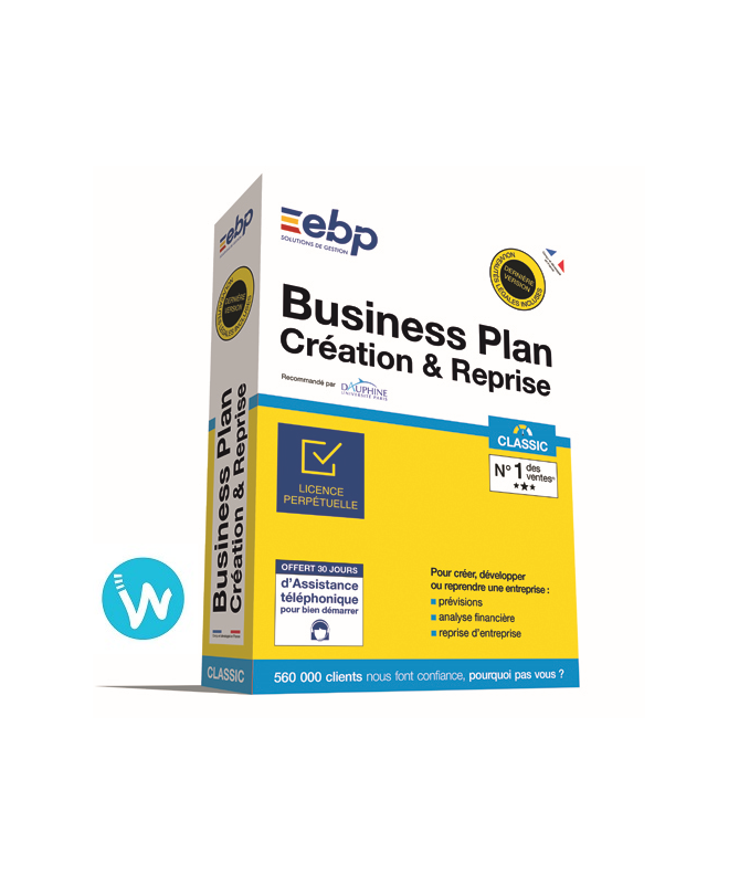 Logiciel de caisse EBP Business Plan Création Reprise Classic + Services VIP